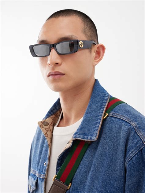 acetate square sunglasses gucci|Gucci square sunglasses unisex.